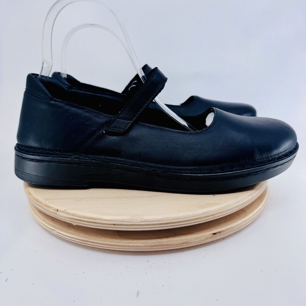 Naot Martinos Mary Jane Flats Womens 11 42 Black Leather Comfort Walking Shoes - Picture 4 of 9